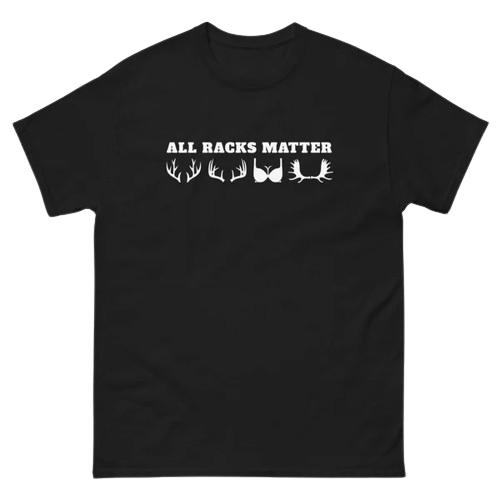 T-shirt black All Racks Matter – Figure 8 - Musky Shop