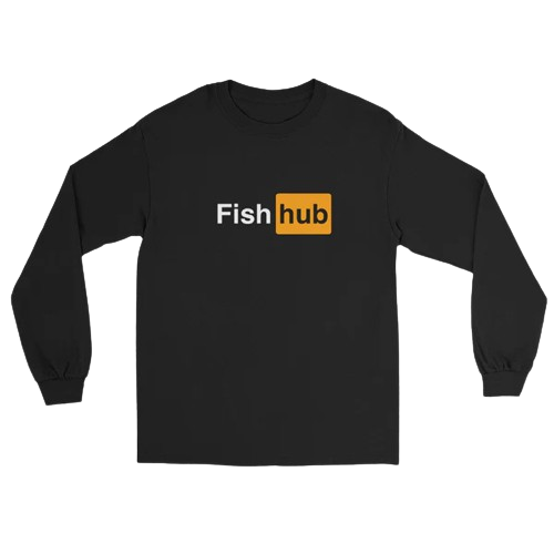 Longsleeve noir Fish hub